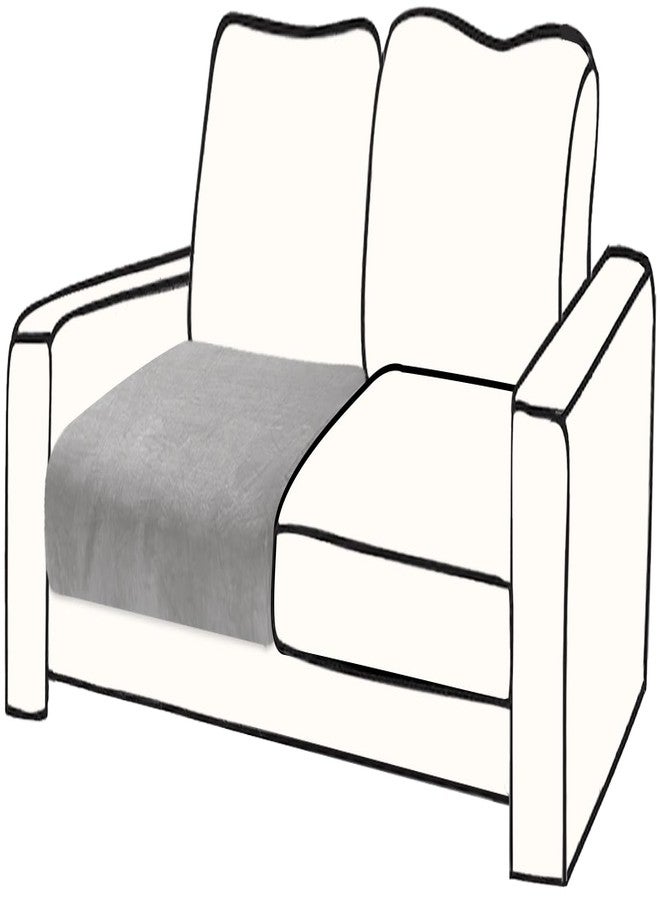 BT.WA Couch Cushion Cover Velvet 1 Piece Seat Cushion Cover Stretch Armchair Cover Separate Sectional Sofa Slipcovers Furniture Protector (1-Seater or Sofa Backrest, Light Grey) - Image 1